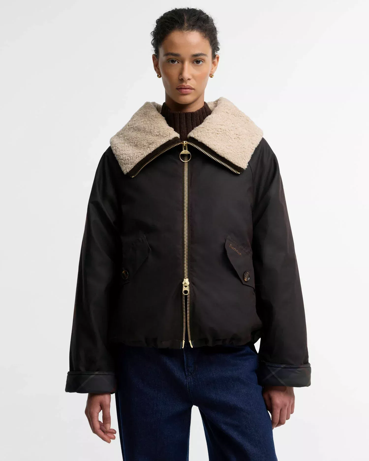 Barbour Mary Wax Jacket - rustic/shadow classic