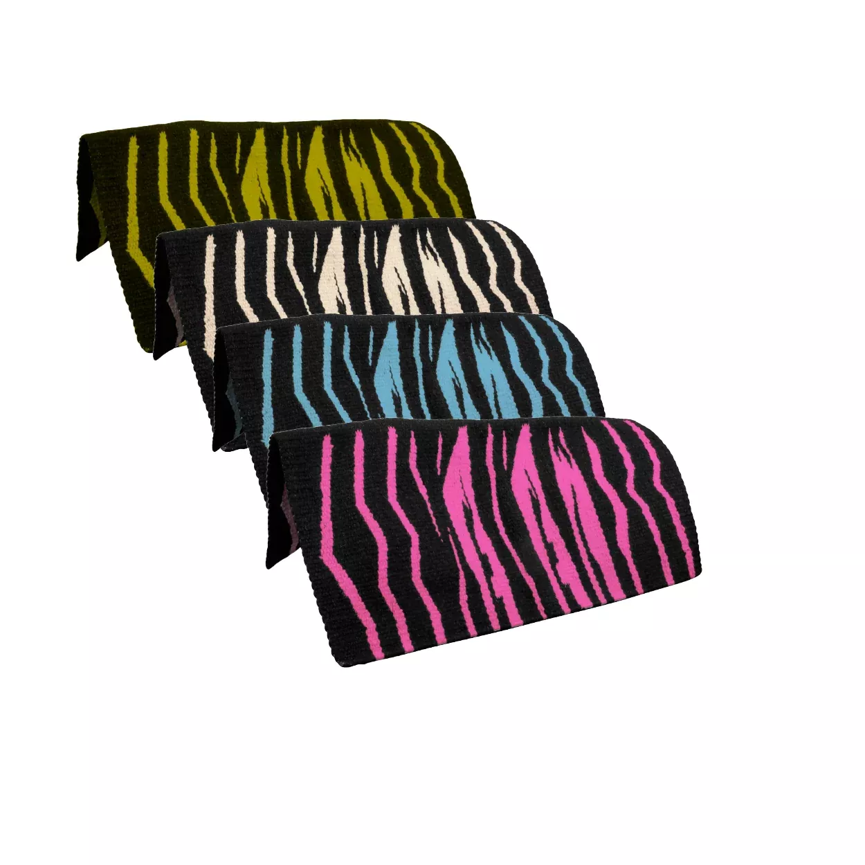 Bargain Bin Zebra Print 34" x 36" Handwoven Solid Wool Saddle Blankets