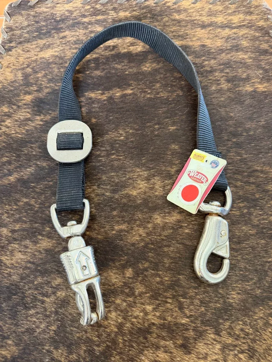 Black Nylon Trailer Tie with Iron Bull SnapAC1119