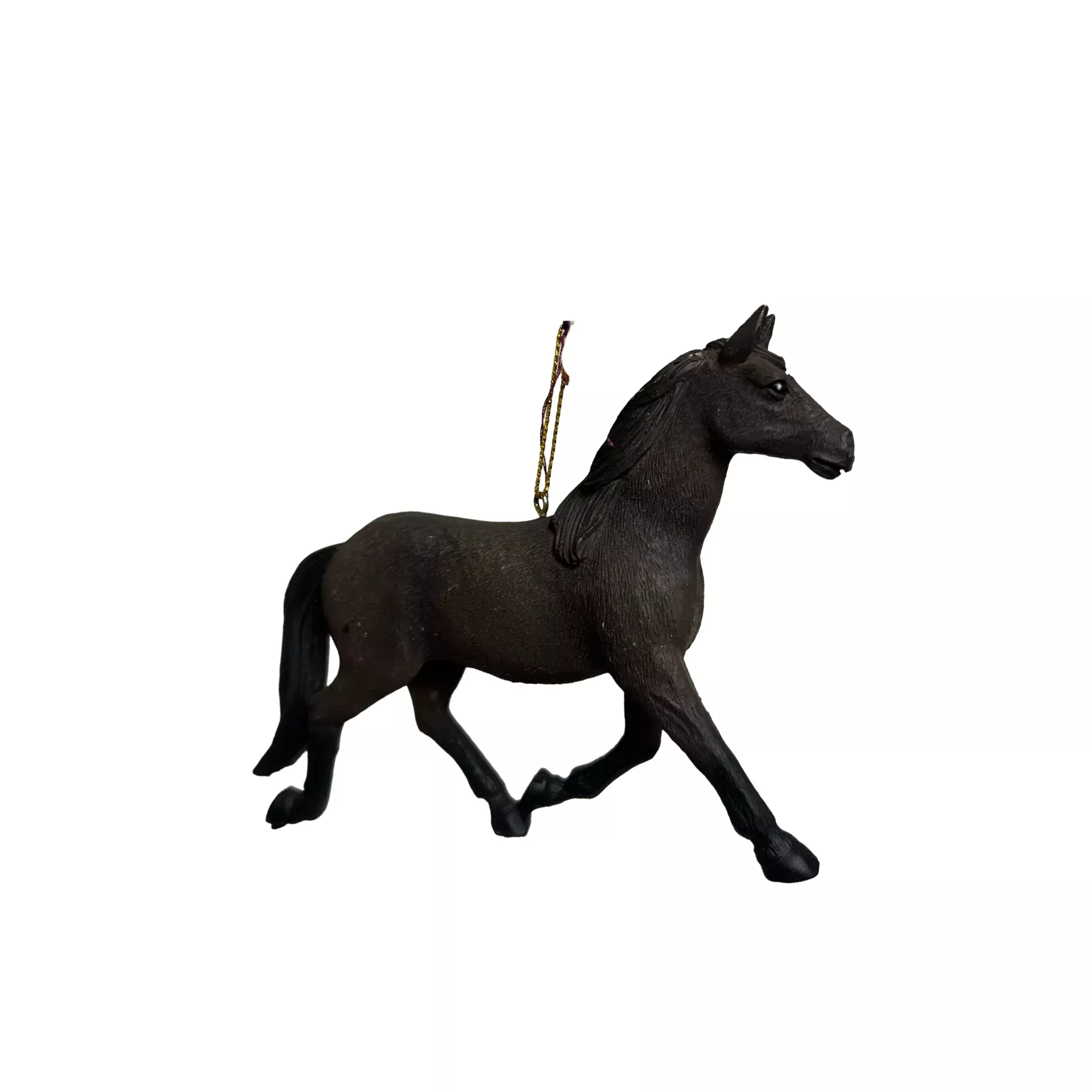 Black Trotting Horse Ornament