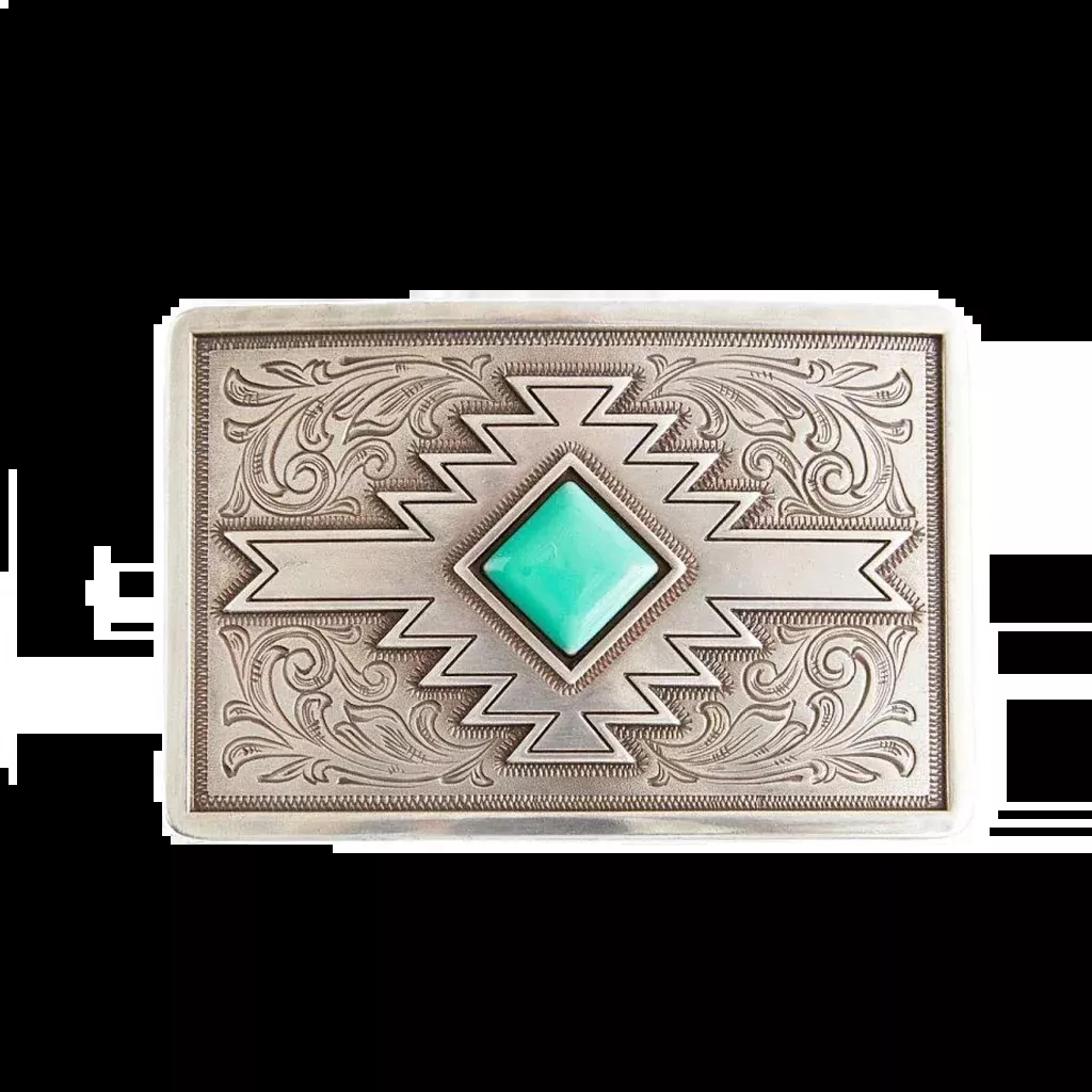 Blazin Roxx Turquoise Antique Western Belt Buckle