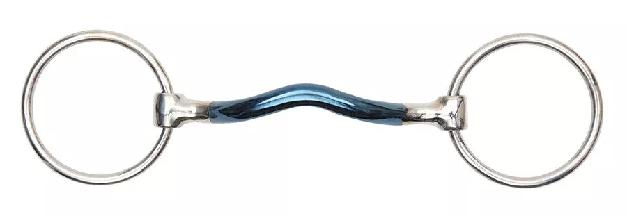 Blue Alloy Loose Ring With Mullen Mouth
