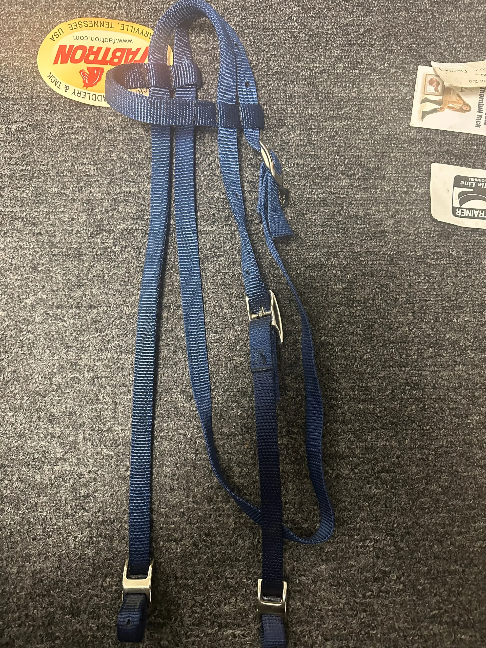 Blue Nylon Western Head stall