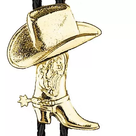 Bolo Tie Gold Plated Boots & Hats
