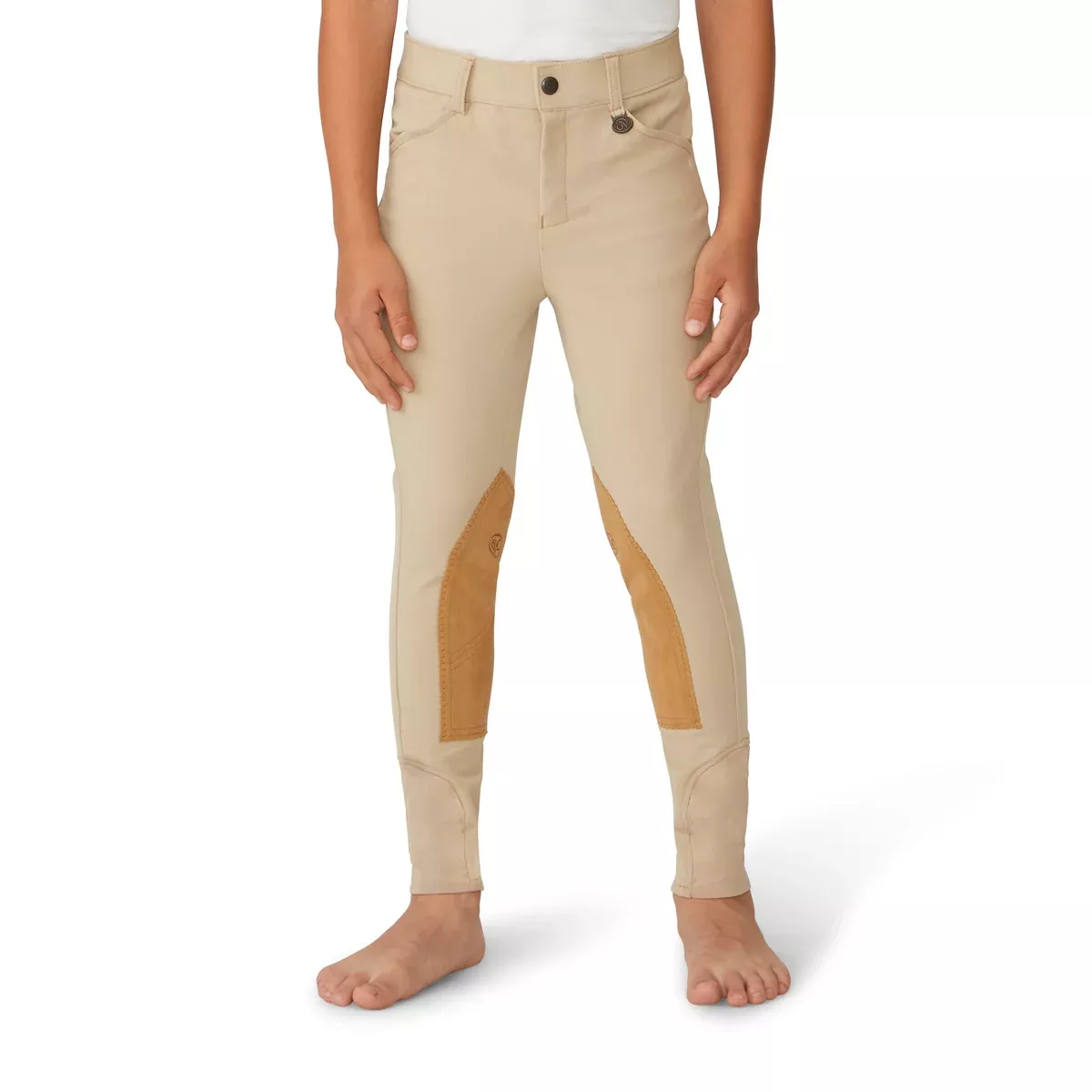 Boys' EuroWeave DX Suede Knee Patch Breech - Classic Show Tan