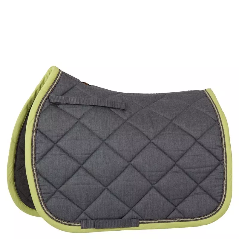 BR Clearance - BR Saddle Pad Melange Exclusive General Purpose Full Size - Grey/Lime