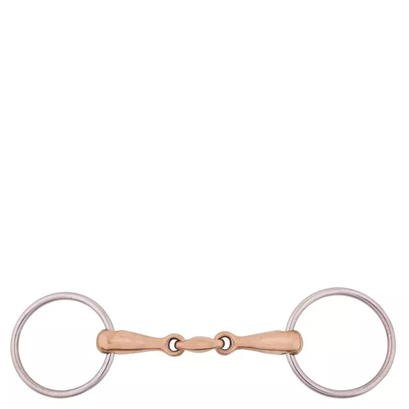BR Double Jointed Loose Ring Snaffle 18mm Thick 13.5cm/5.25"