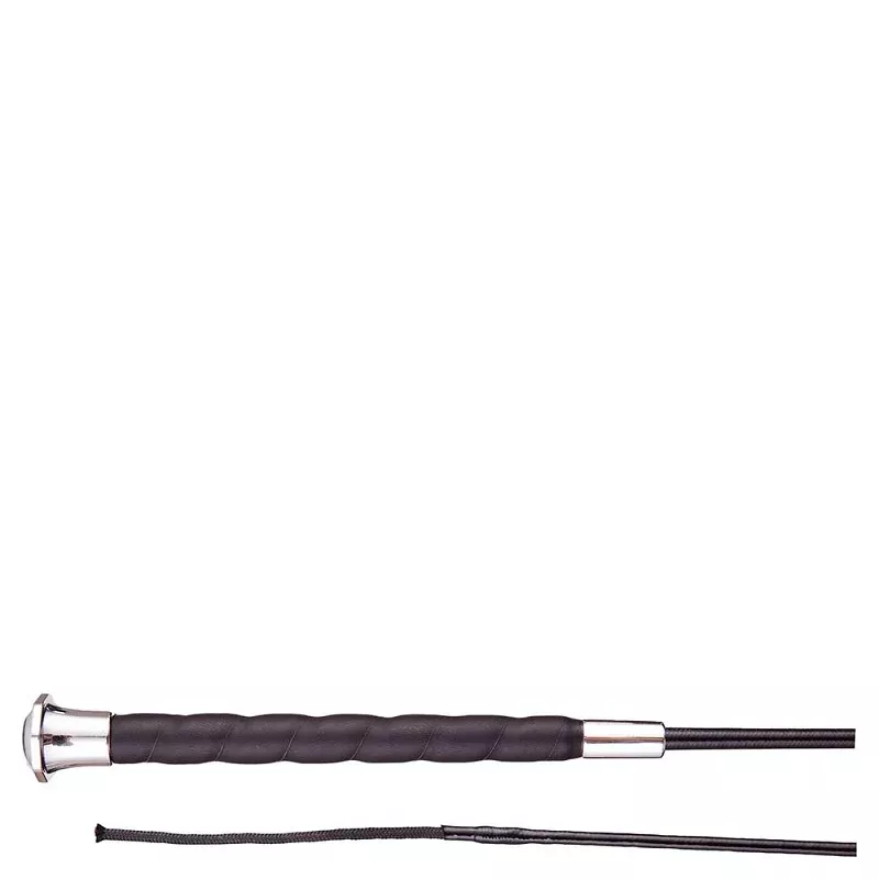 BR Dressage Whip Taurus - Black/Silver - 110cm