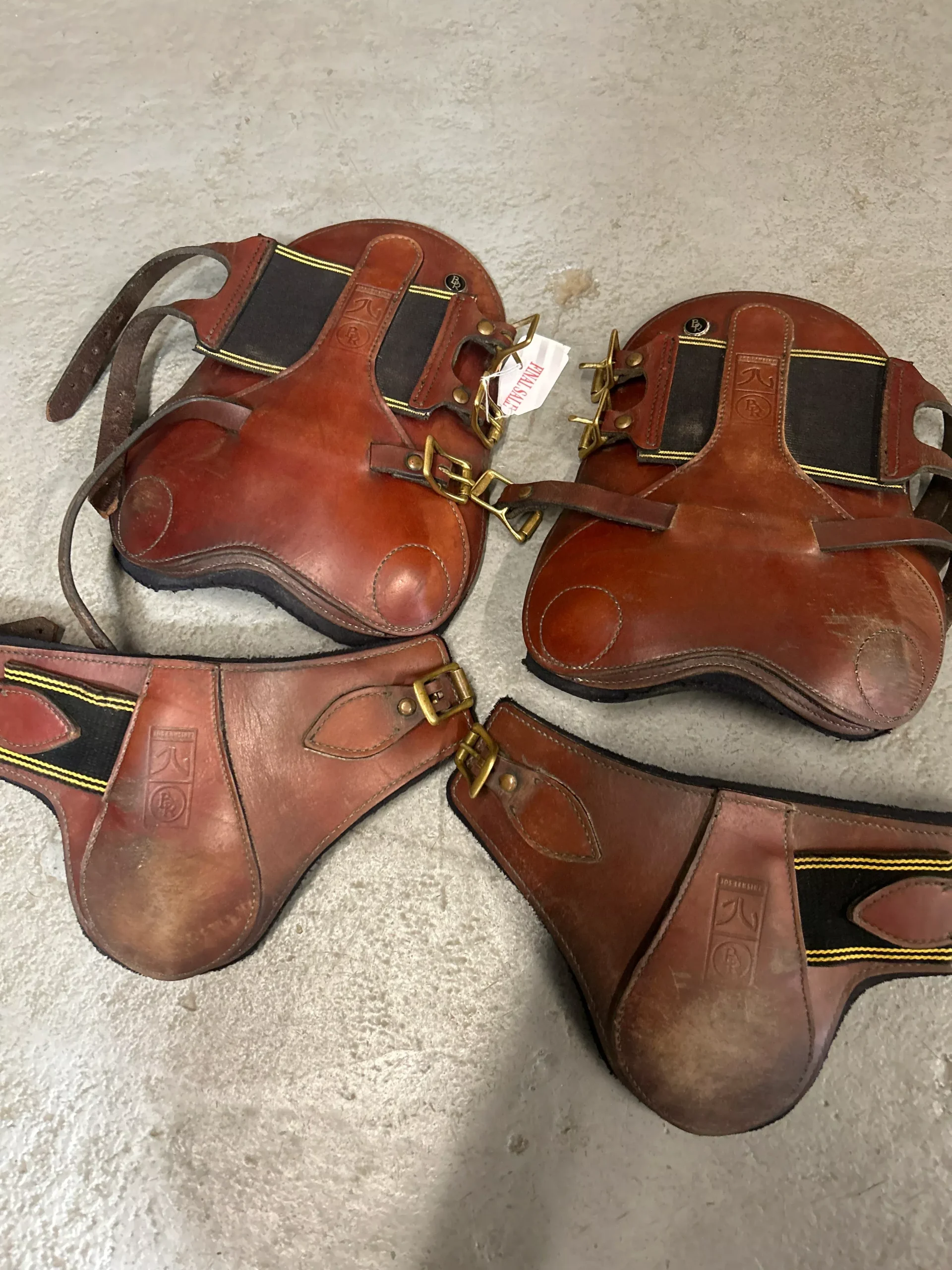 BR Leather Open Front Boots