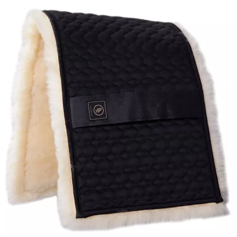 BR Lunging Roller Pad Sheepskin - Black/Natural - 80cm