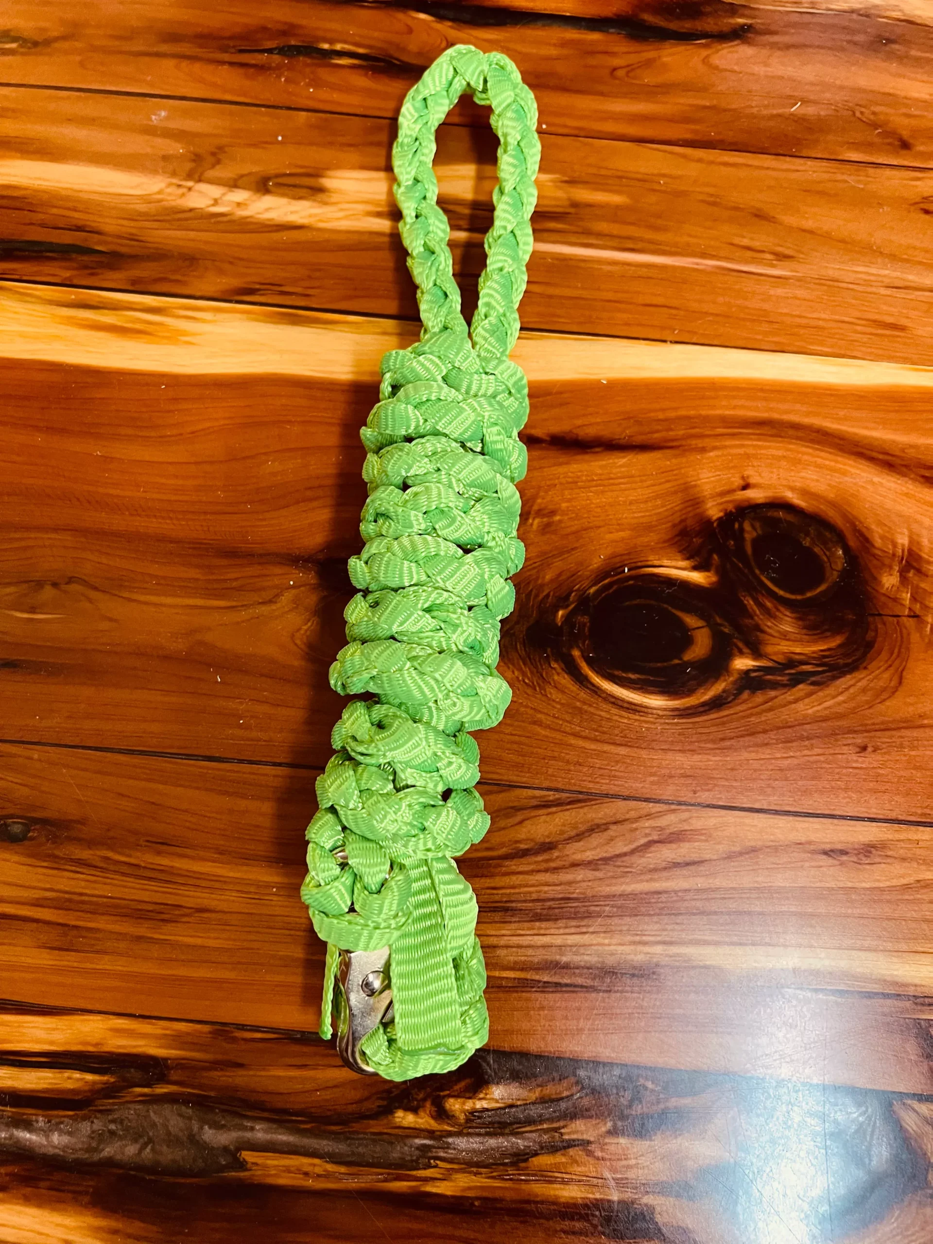 Braided Mule Tape Dog Leash - Bright Green