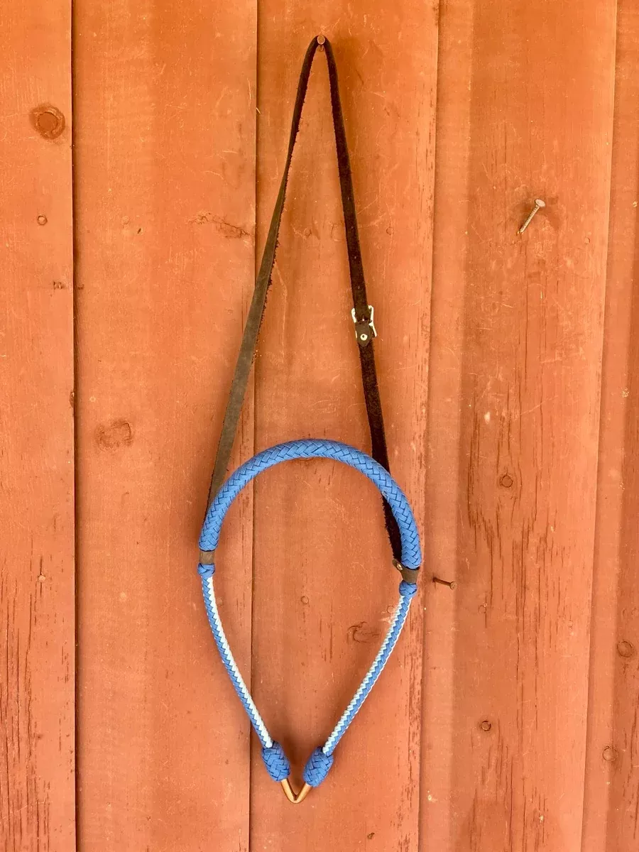 Braided Paracord Tie Down Noseband - Blue TD1113