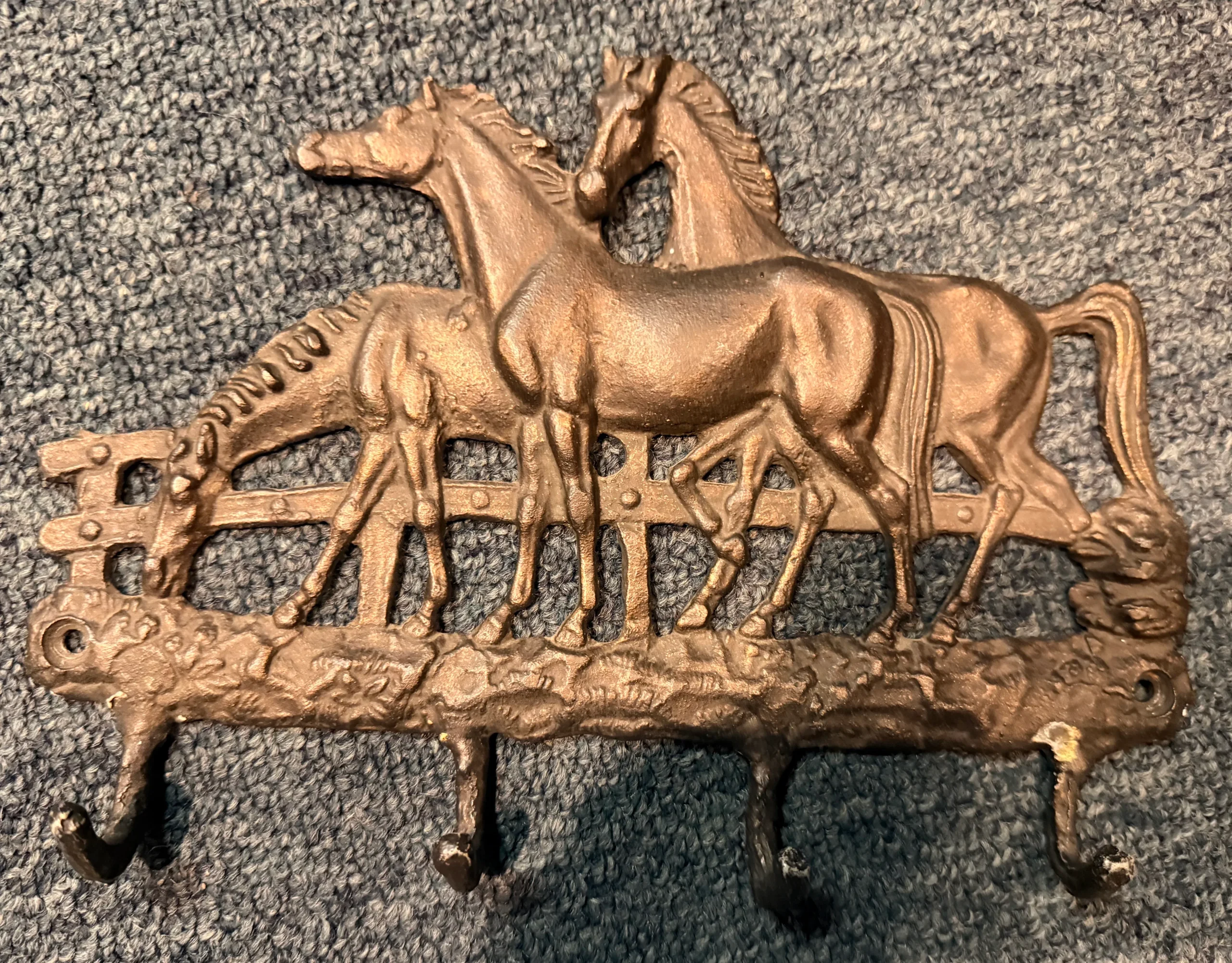 Brass Hook Rack of Horses