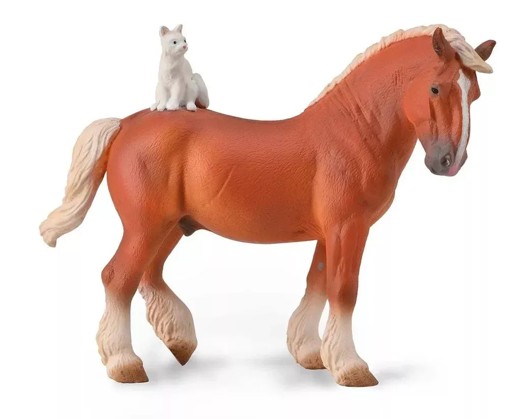 Breyer CollectA - Draft Horse With Cat