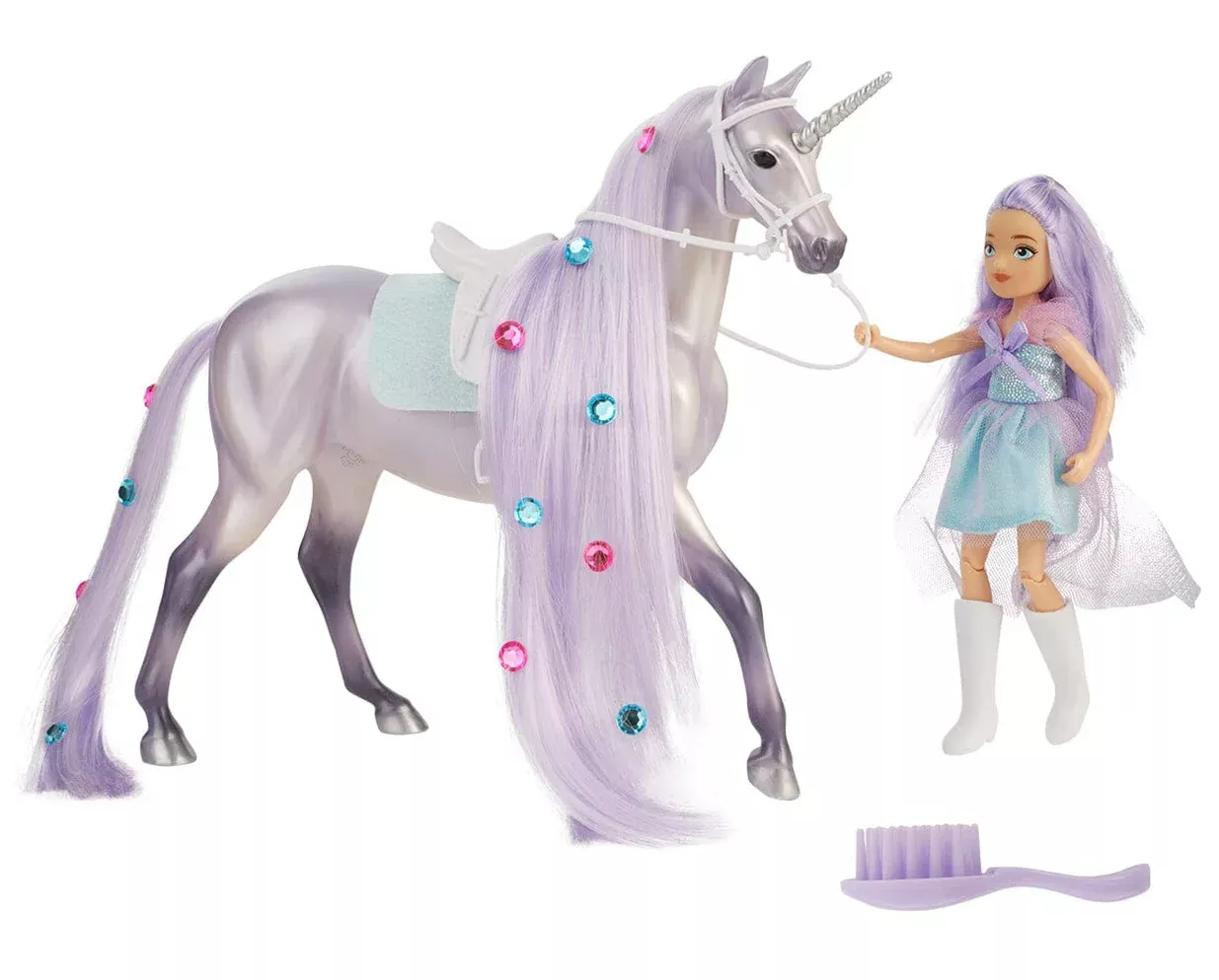 Breyer Twila & Moonstone Fantasy Rider & Unicorn