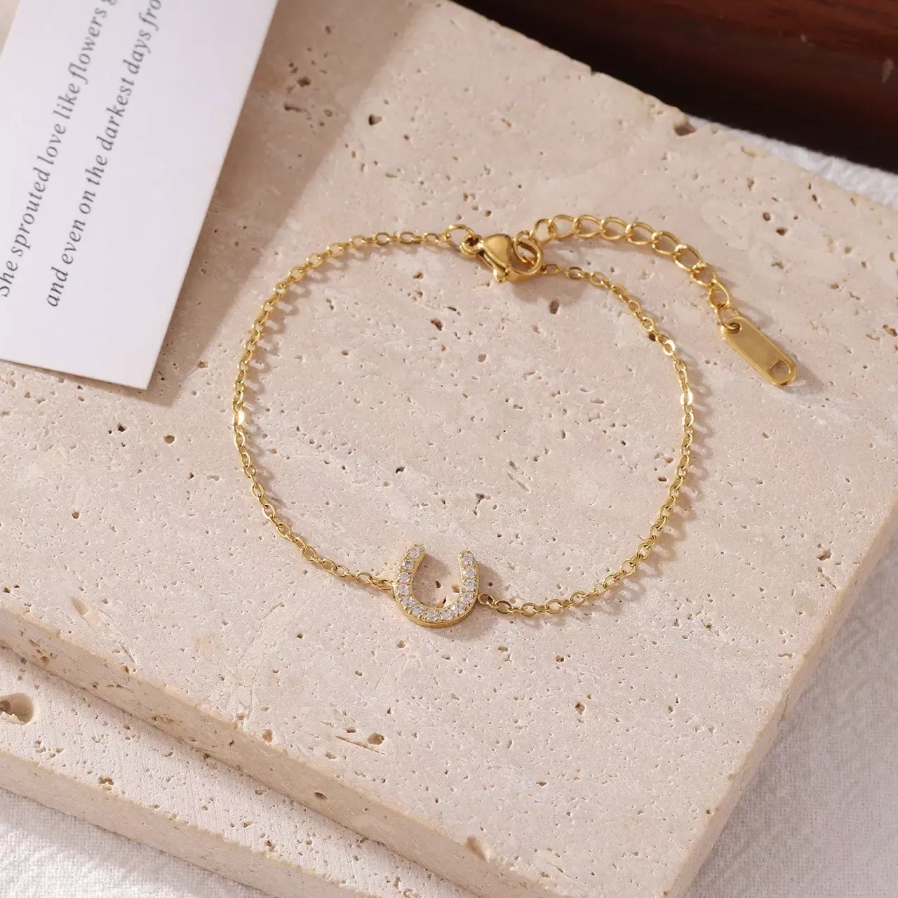 Bridle Up Hope - Horseshoe Sparkle Charm Bracelet -