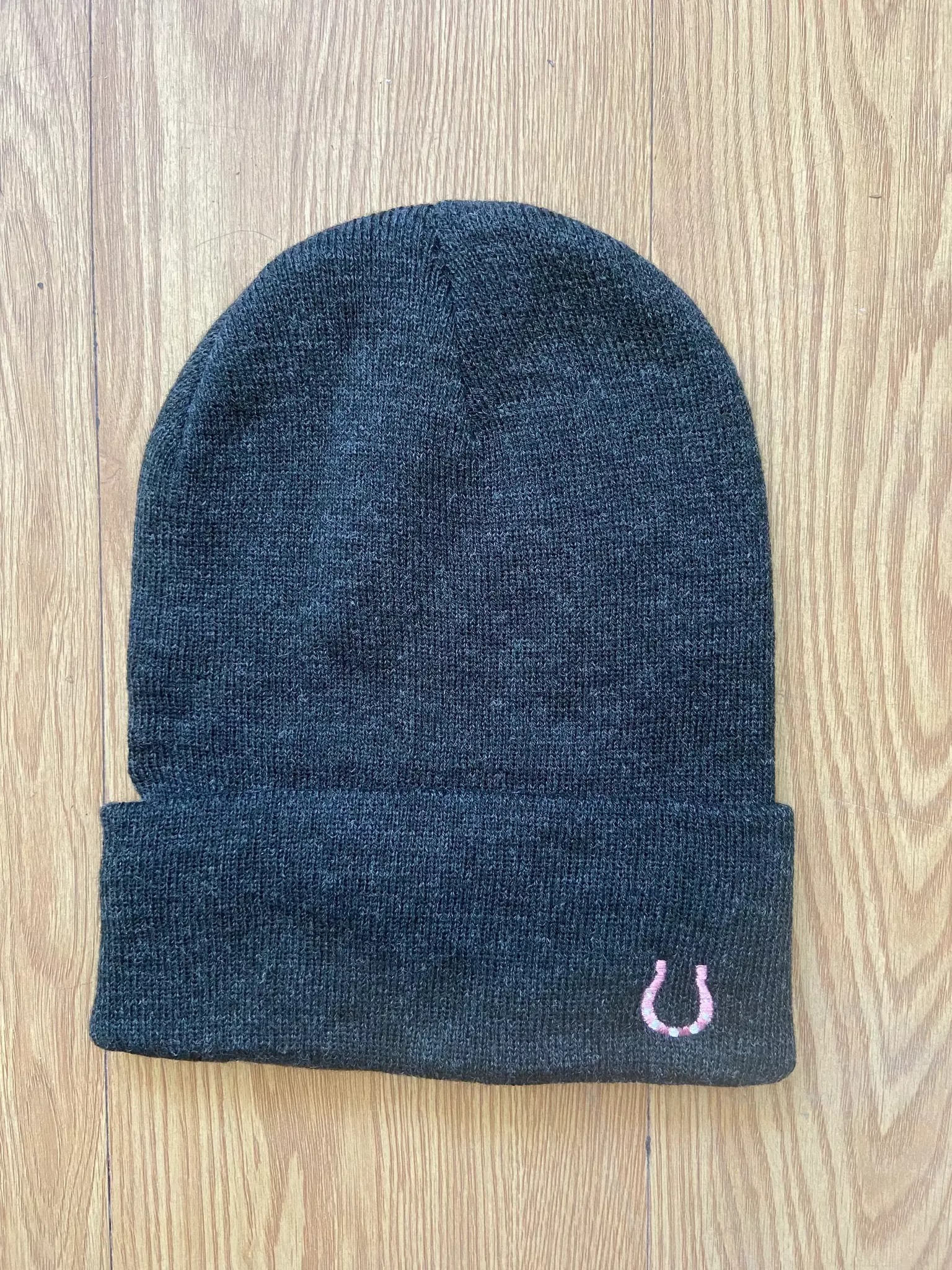 Bridle Up Hope - Pink Horseshoe Beanie -