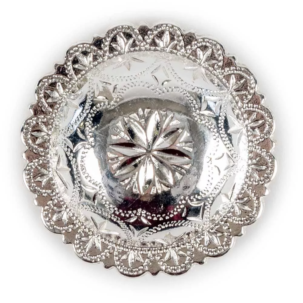 Bright Silver Windrose Concho