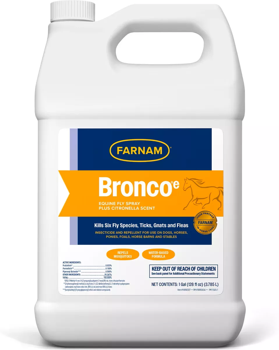 BRONCO EQUINE FLY SPRAY PLUS CITRONELLA SCENT 1 GAL