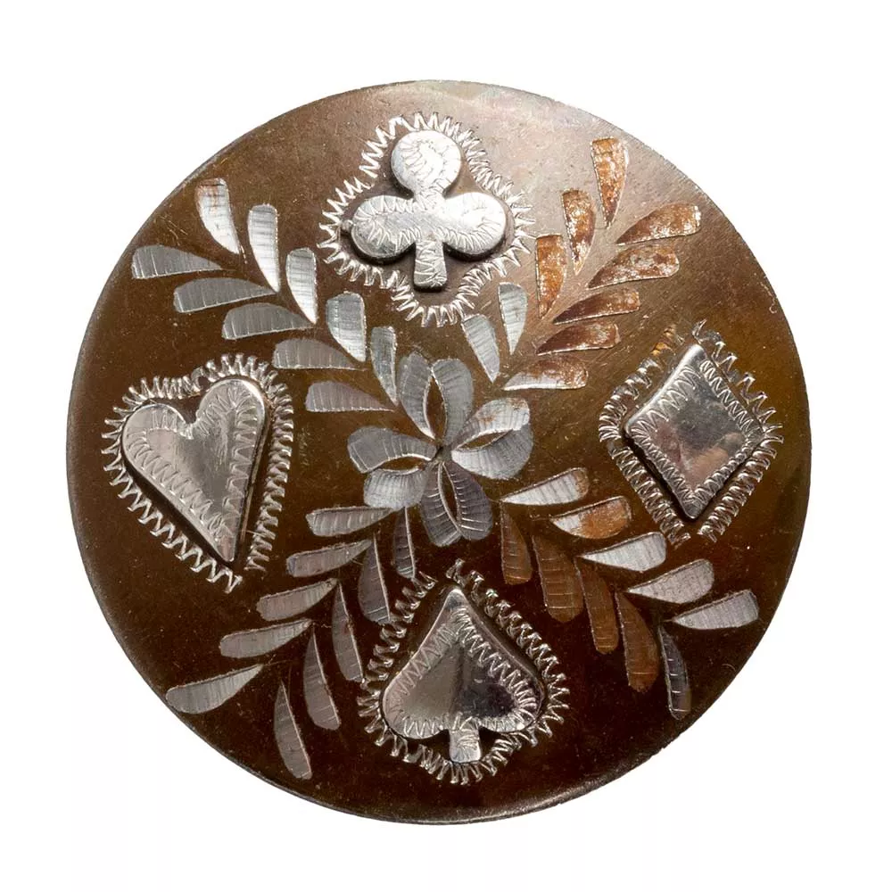 Bronze Card Suit Concho