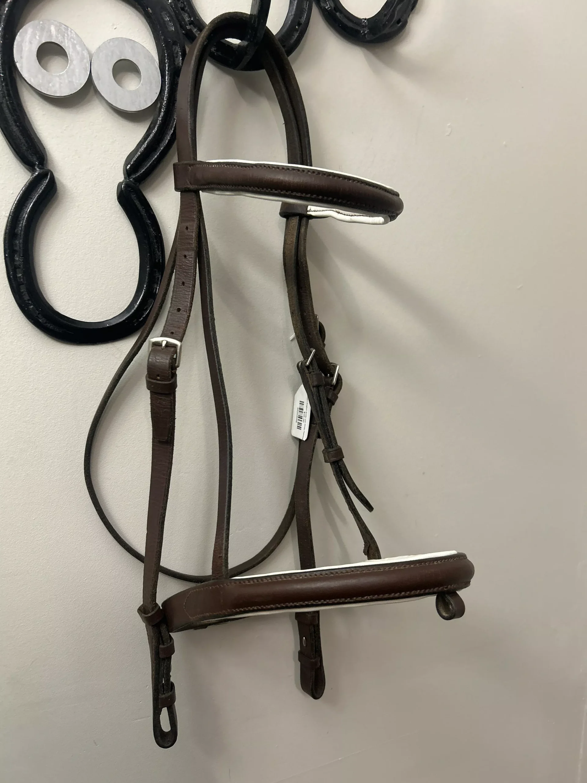 Brown English Bridle with White Padding