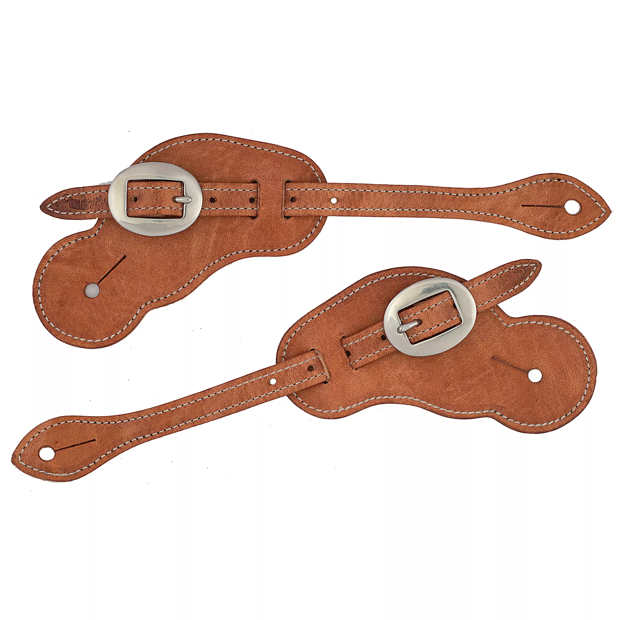 Buckaroo Harness Leather Spur Straps, Russet