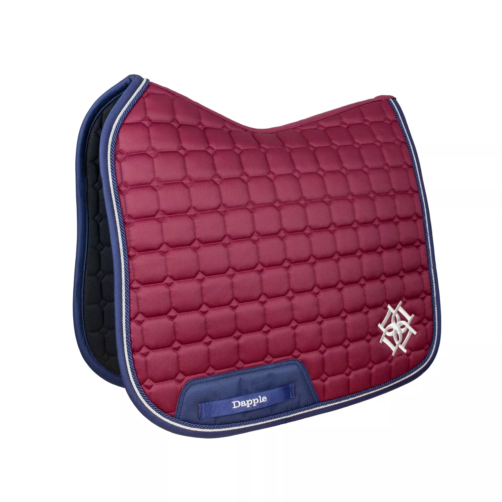 Burgundy & Navy Dressage Saddle Pad