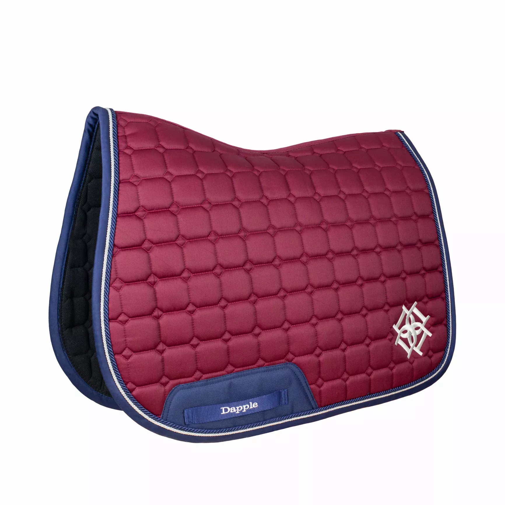 Burgundy & Navy Jump Saddle Pad