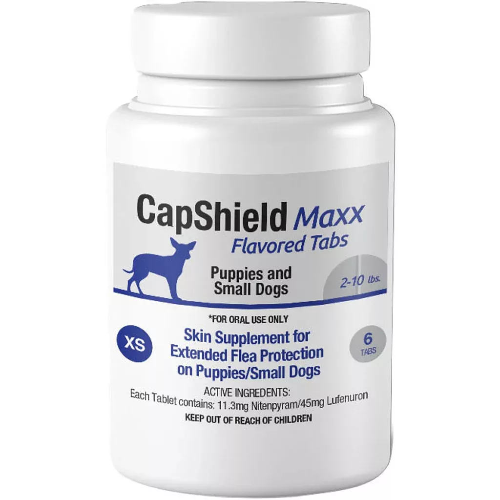 CapShield Maxx Monthly Flea Chewable for Dogs, 2-10 lb, 6 Count (XS)