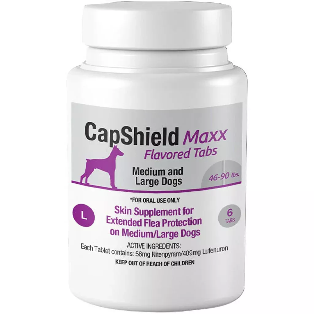 CapShield Maxx Monthly Flea Chewable for Dogs, 46-90 lb, 6 Count (L)