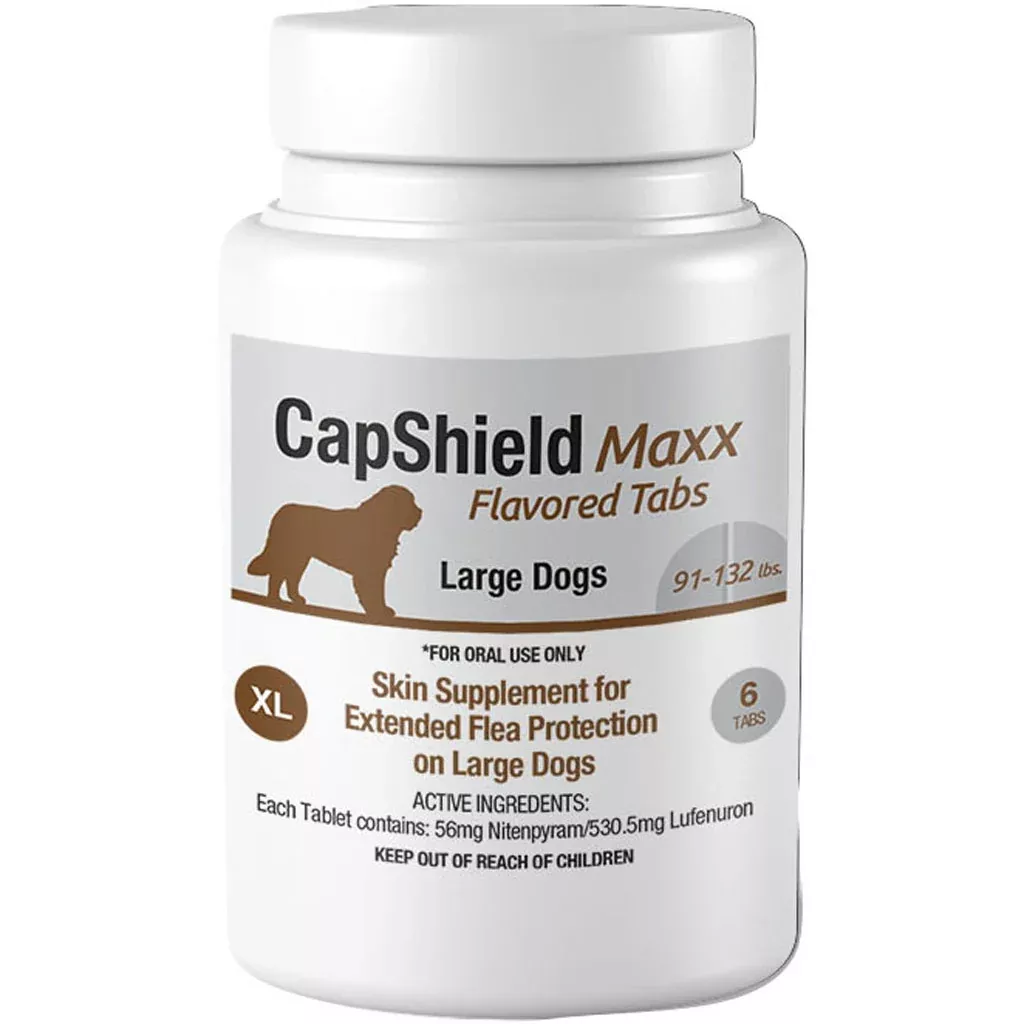 CapShield Maxx Monthly Flea Chewable for Dogs, 91-132 lb, 6 Count (XL)