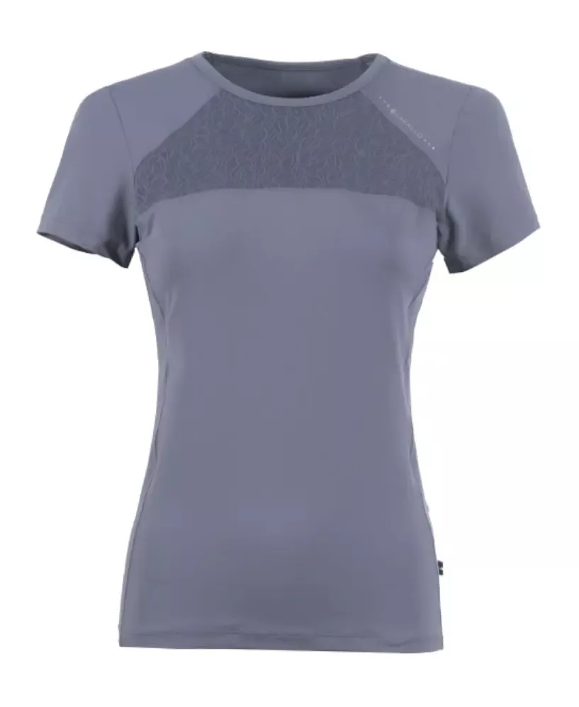 Cava Lace R-Neck Training Shirt - Blue Shadow