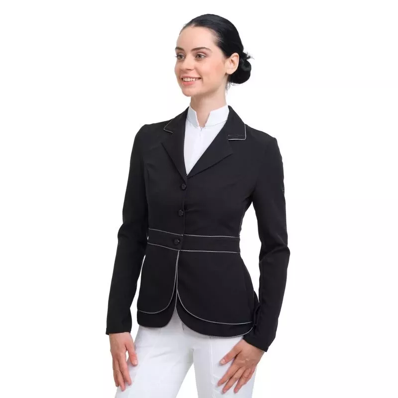Cavalliera Women’s Prima Show Jacket – Black/Grey