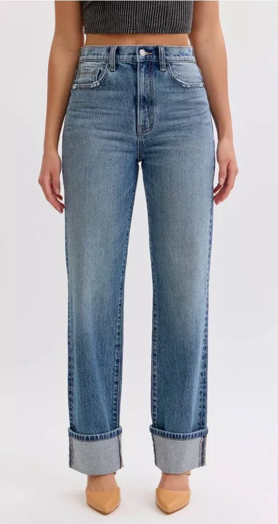 CELLO Super High Rise Dad Jean w/ Cuff