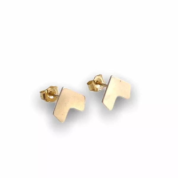 CHEVRON STUDS GOLD