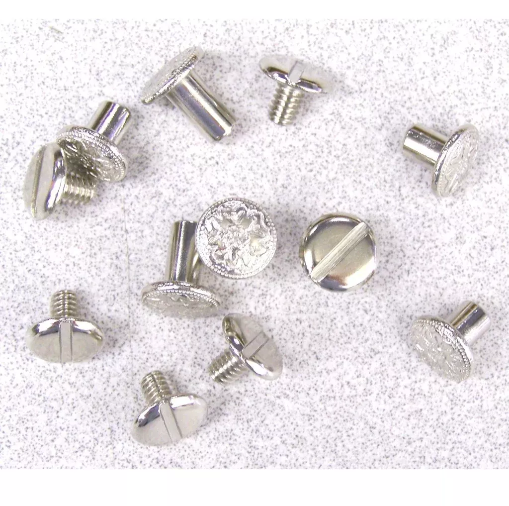 Chicago Screws Nickel Over Brass, Floral