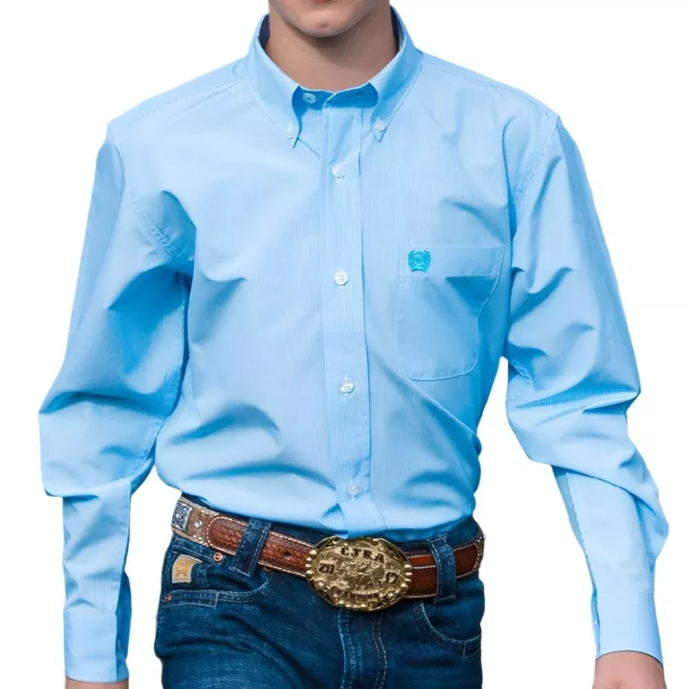 Cinch Boy's Stripe Button Down Shirt