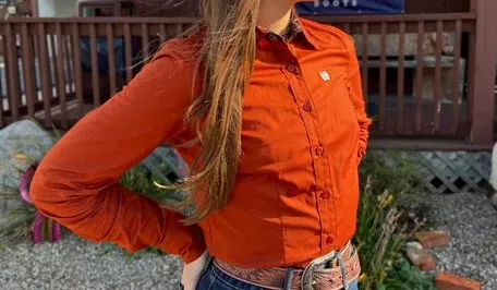 Cinch Ladies Rust Fitted Shirt MSW9165073