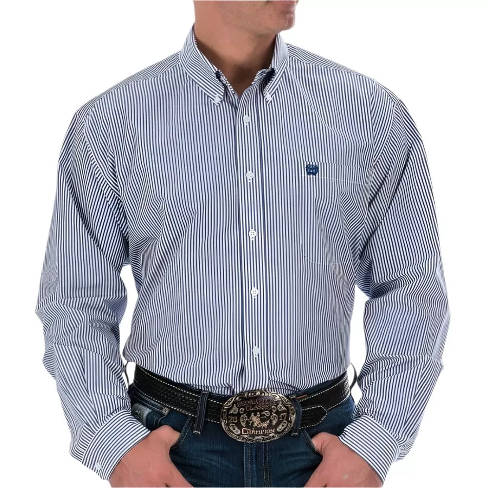 Cinch Men's Stripe Button Down Shirt