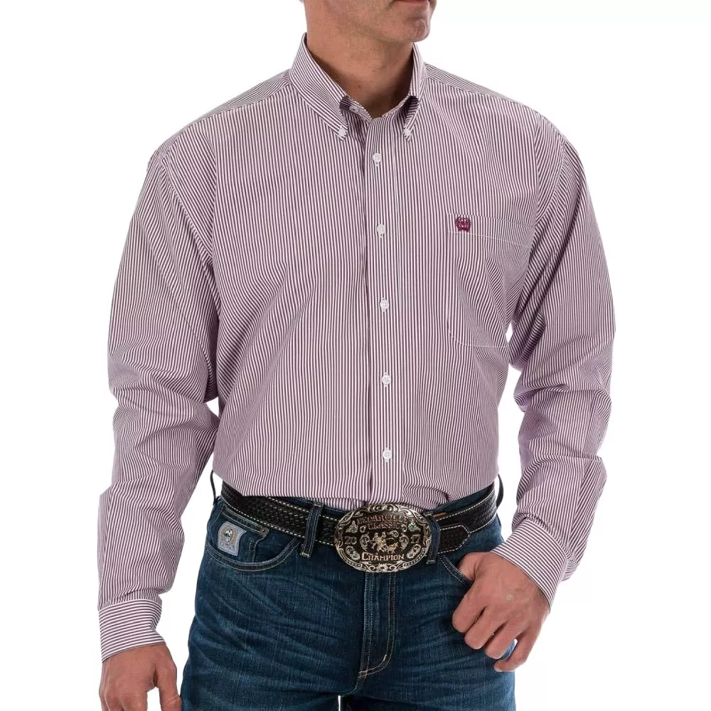 Cinch Men's Stripe Button Shirt