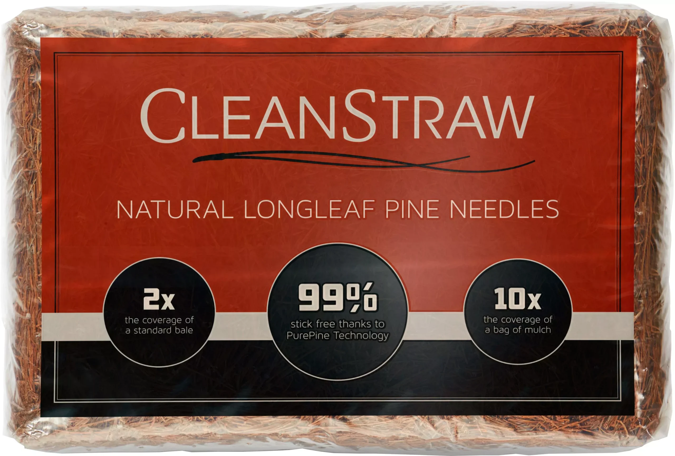 Cleanstraw Natural Longleaf Pine Needles, 2.3 Cf, Brown