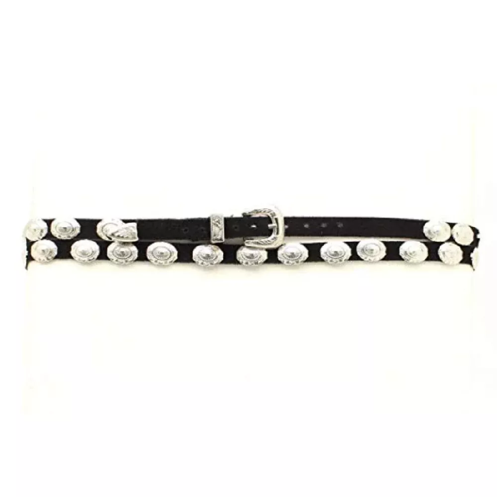 Concho Suede Buckled Hatband