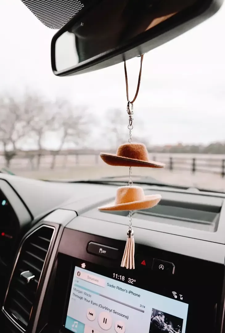 Cowboy Hat Rearview Mirror Charm