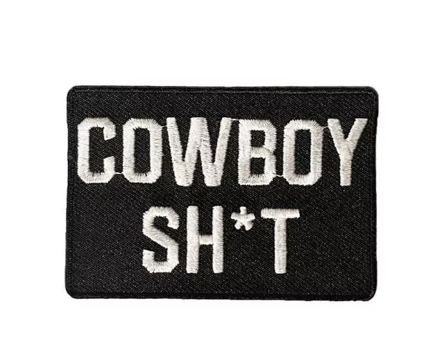 Cowboy Sh*t Embroidered Patches Blk/Wht