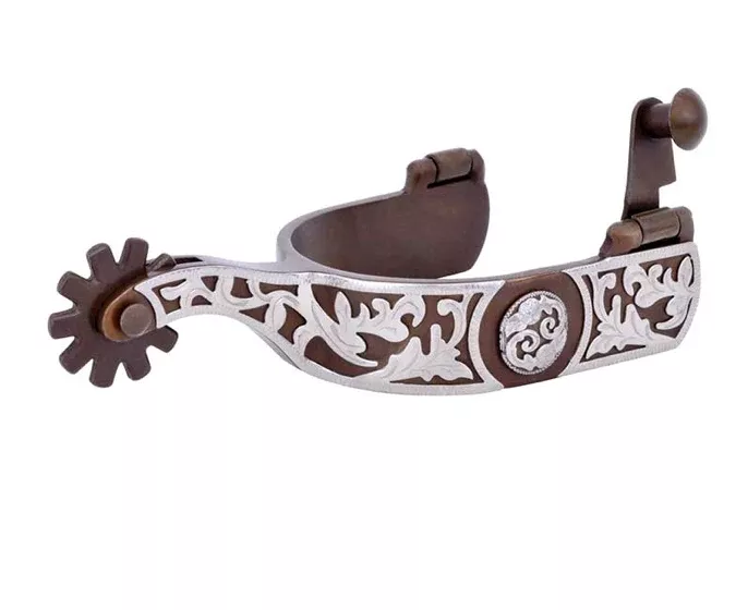 Cowboy Tack Floral Overlay Spurs