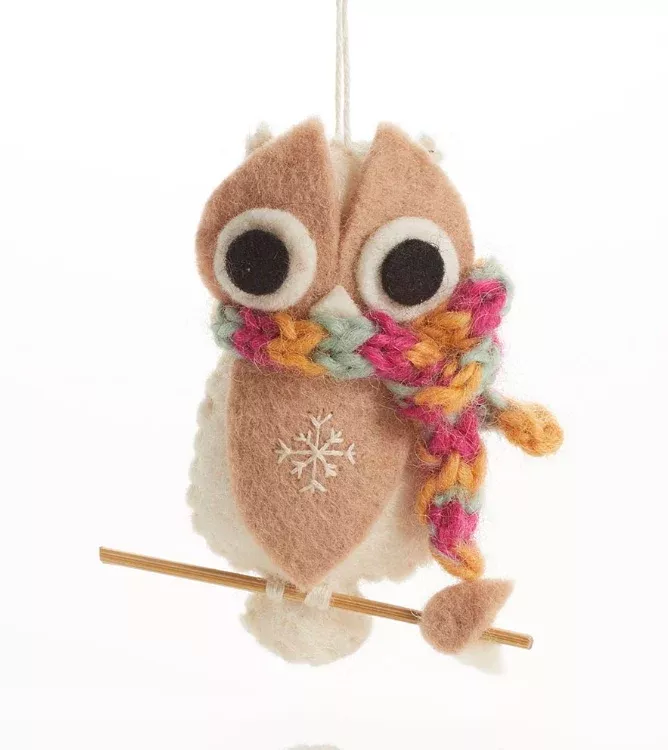 Cozy Owl Ornament-Multi Scarf