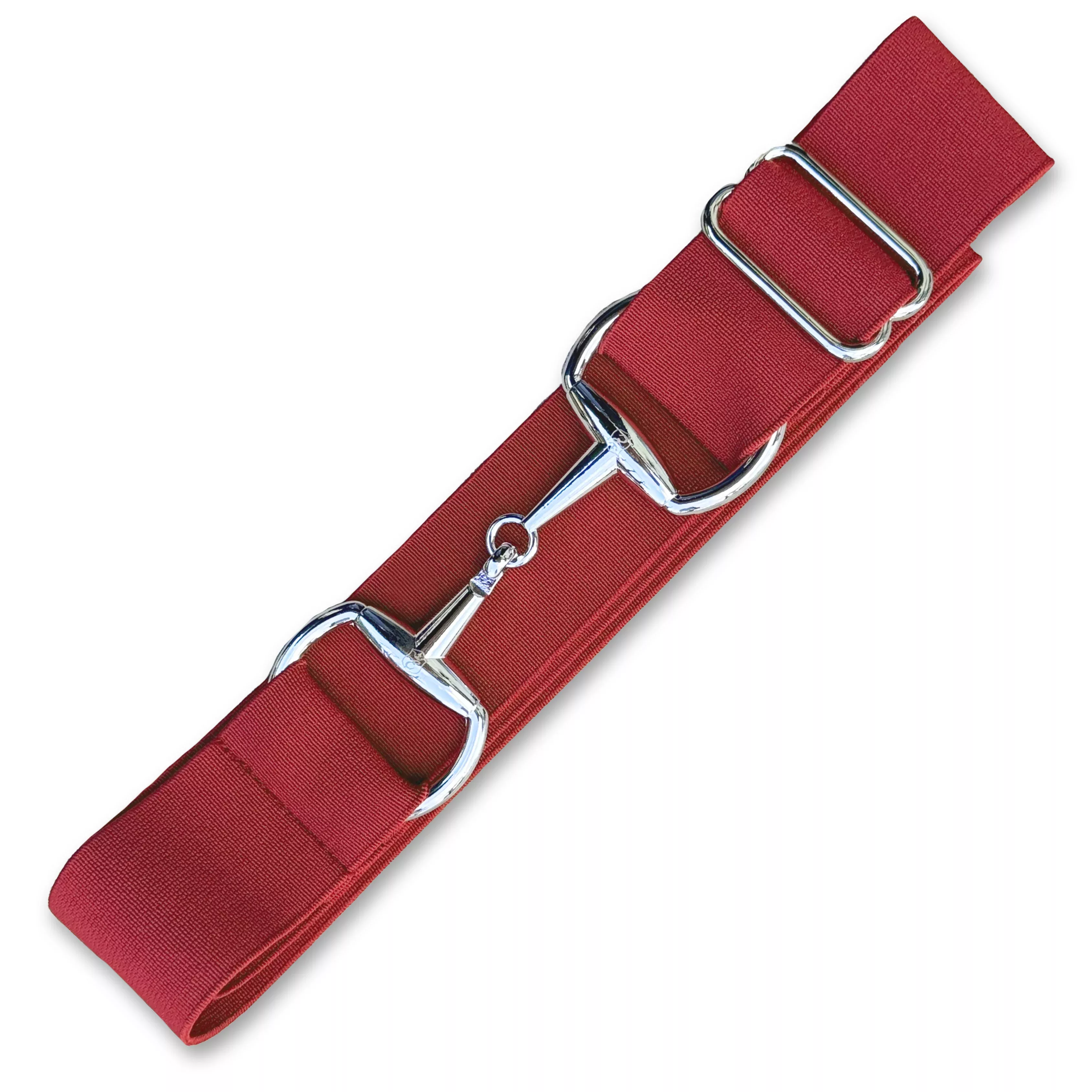 Crimson Red Elastic Equestrian Belt