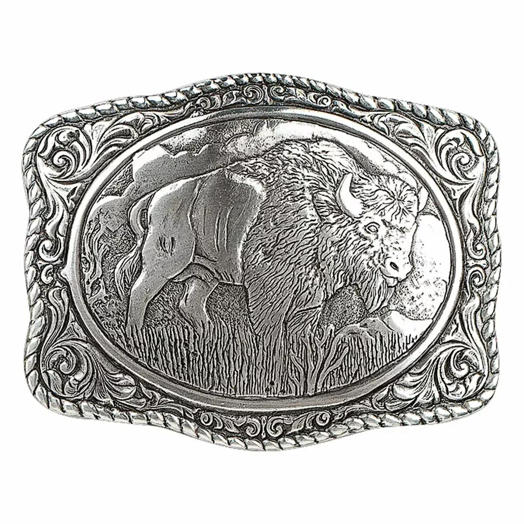 Crumrine Buffalo Western Belt Buckle