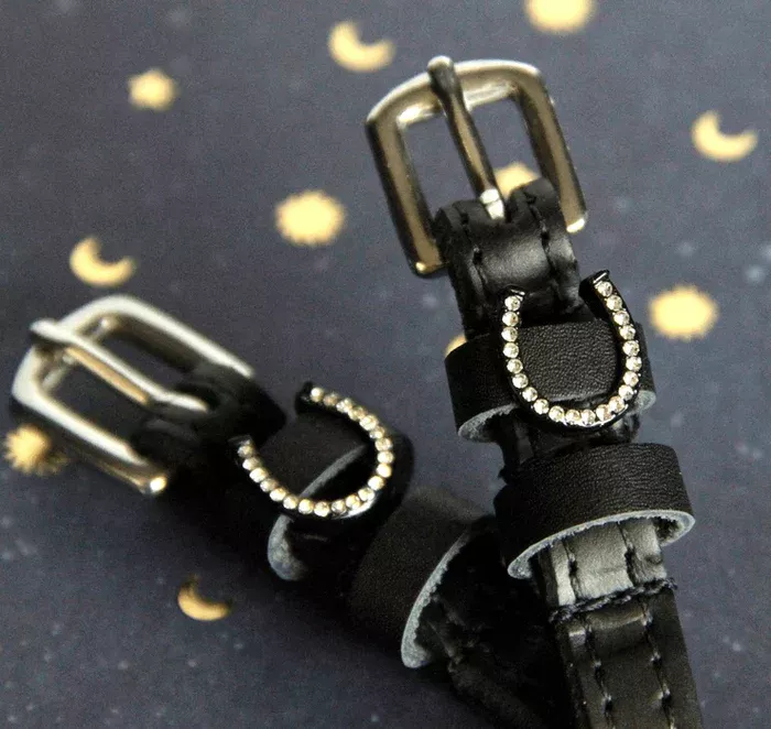 D&S - Horse Shoes - Silver Bling Spur Straps - 18"