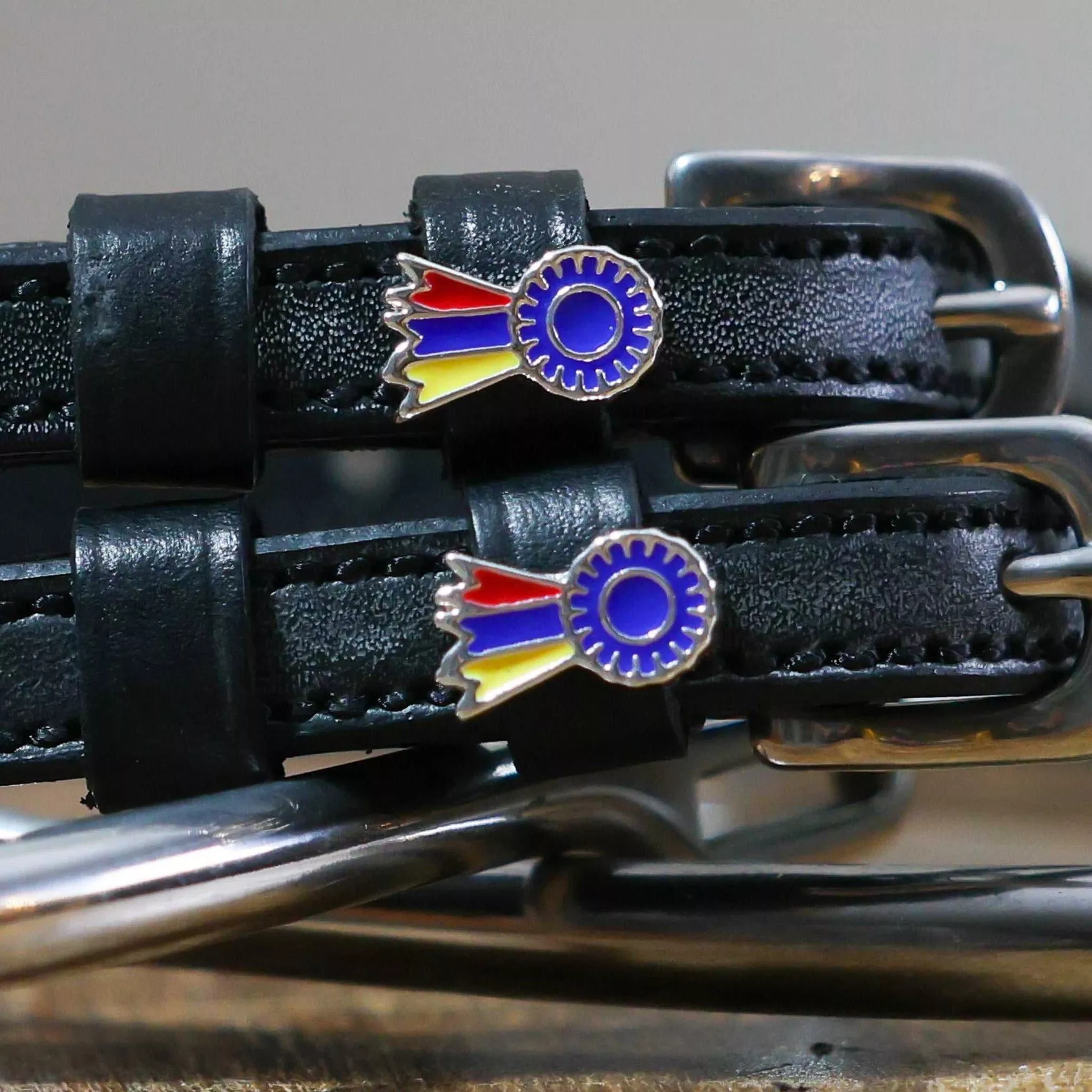 D&S - Tri-Color Ribbon Spur Straps - 17"